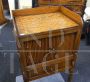 Antique bedside cabinet with drawer and roller shutter compartment