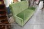 Mid-century Italian sofa in green velvet