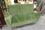 Mid-century Italian sofa in green velvet