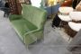 Mid-century Italian sofa in green velvet