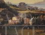Neapolitan landscape, School of Posillipo, oil on canvas