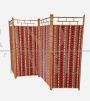 Rare antique gilded folding wood screen, Madeleine Castaing, 19th century                            