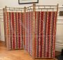 Rare antique gilded folding wood screen, Madeleine Castaing, 19th century                            