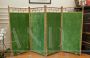Rare antique gilded folding wood screen, Madeleine Castaing, 19th century                            