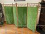 Rare antique gilded folding wood screen, Madeleine Castaing, 19th century                            