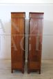 Pair of restored 19th century antique walnut bookcases