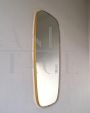 Vintage 1960s shaped mirror with gilt frame