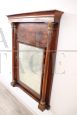 Antique Empire fireplace mirror in walnut, early 19th century