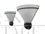 Pair of VeArt Murano glass wall lamps, 1980s