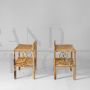 Pair of bamboo and rattan bedside tables from the 1960s, made in Italy