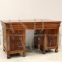 Antique Louis Philippe desk in walnut with drawers, 19th century Italy   