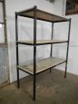 Industrial bookcase in iron and wood