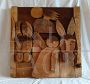 Large wooden panel with representation of the Nativity, 1980s