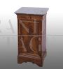 Antique Louis Philippe bedside table in mahogany feather with marble top