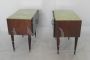 Pair of 1950s bedside tables with glass top