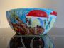 Large hand-painted ceramic bowl from Pantelleria, Italy 1980s