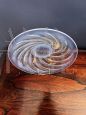 Lalique style plate in opalescent crystal