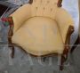 Rococo style 3-seater sofa with armchair