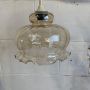 Glass bell pendant lamp from the 1970s        