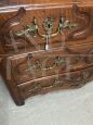 Antique Louis XVI chest of drawers from the 18th century with bronze handles