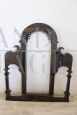 Antique three-section hand-carved wooden frame, mid-18th century
