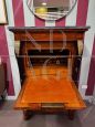 19th century Empire secretaire in walnut and walnut crotch