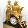 PENDULUM CLOCK CHARLES X IN GILDED BRONZE (H.55) - 1800s