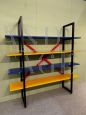 Colorful design freestanding bookcase in Mondrian style