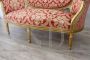 Antique gilded Louis XVI style living room, sofa and 4 armchairs