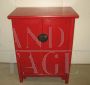 Antique Chinese red lacquered sideboard cabinet. Period 1800