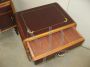 Pair of 60's bedside tables with glass top