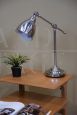 Industrial chrome table lamp