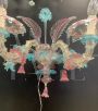 Seguso Rezzonico wall lamp in Murano glass, 1980