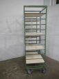 Pair of industrial ceramist trolleys with shelves, 1960s