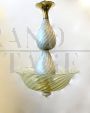 Mazzega Murano glass chandelier from the 70s with 5 lights                           
                            