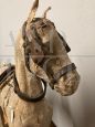 Antique papier-mâché toy horse from the 19th century