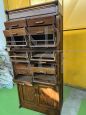 Vintage oak lawyer's filing cabinet with doors and drawers