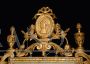 Antique Louis XV style mirror in gilded and carved wood, Tuscany early 1900s