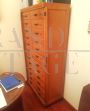 Vintage filing cabinet in beech wood with drawers, 1950s / 60s