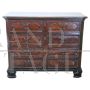 Antique 17th century Louis XIV chest of drawers in solid walnut