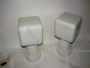 Pair of Vitropol cube table lamps, Poland 1970s