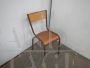 Brown Mullca chair with light wood seat, 1960s       