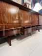 Italian sideboard with burgundy glass top, 1960s