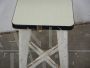 Vintage stool in fir and white formica, 1950s