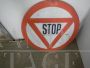Vintage 80s STOP road sign