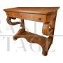 Wooden console with carvings