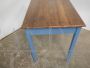 Vintage kitchen table in light blue lacquered wood, 1950s