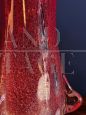 Moretti signed vase in red Murano glass, Italy 1960s