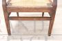 Antique Louis XVI armchair with straw seat, Italy 18th century