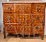 18th century dresser with rich inlays and marble top